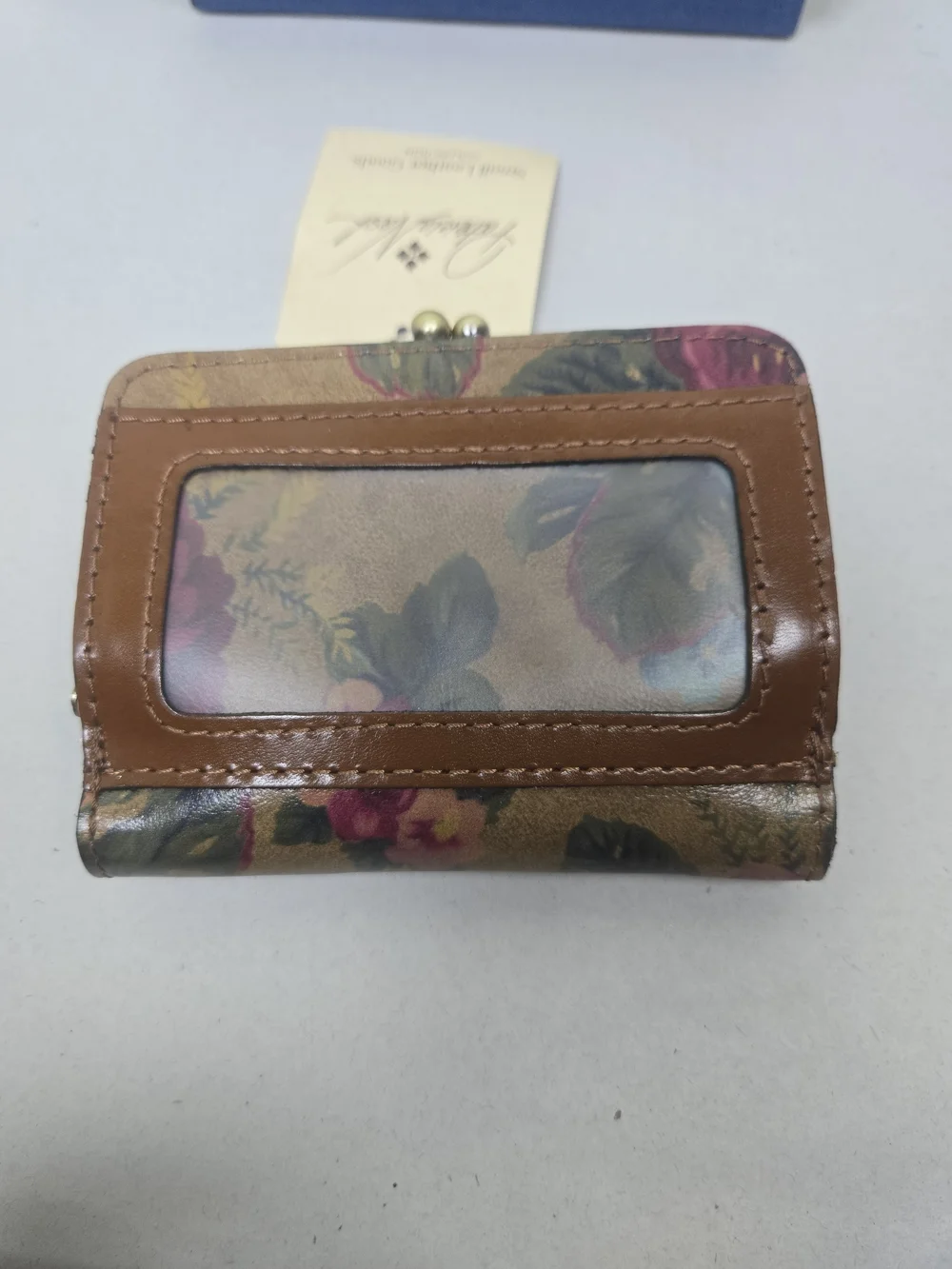 Patricia Nash Floral Leather Wallet in Brown $119 Msrp